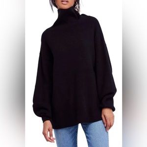 Free People Black Softly Structured Tunic